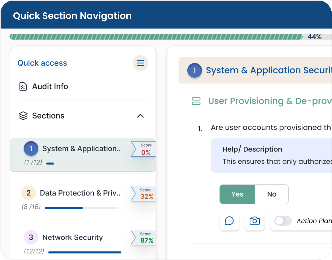 Quick Section Navigation UI
